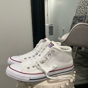 Womens white high top converse size 10